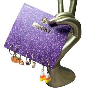 Spooky 3 Pair Halloween Earrings Nickle Free NWT